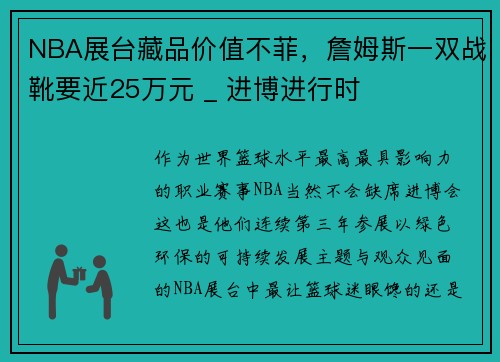 NBA展台藏品价值不菲，詹姆斯一双战靴要近25万元 _ 进博进行时